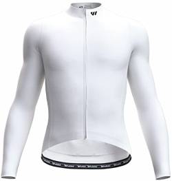 Wulibike Radtrikot Herren Langarm - Rennrad Trikot Herren Reißverschluss mit Taschen, Sommer Atmungsaktiv feuchtigkeitsaufnahm Radtrikot von Wulibike