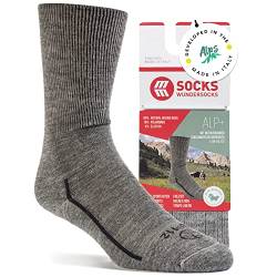 Wundersocks Wandersocken [Made in Italy] 80% Merino Socken ohne Naht und Gummi, mulesingfrei, Thermosocken, Funktionssocken, Hiking, Trekking, Wandersocken Damen, Wandersocken Herren, gepolstert Alp+ von Wundersocks