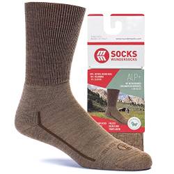 Wundersocks Wandersocken [Made in Italy] 80% Merino Socken ohne Naht und Gummi, mulesingfrei, Thermosocken, Funktionssocken, Hiking, Trekking, Wandersocken Damen, Wandersocken Herren, gepolstert Alp+ von Wundersocks