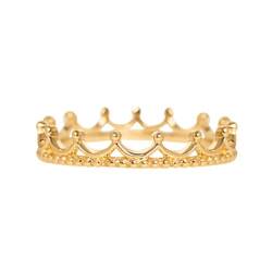 Damen Ringe, Wedding Rings 18K Gold Krone Größe 66 (21.0) Personalisiert Für Abschlussball Verlobungsring Frauen von Wycian