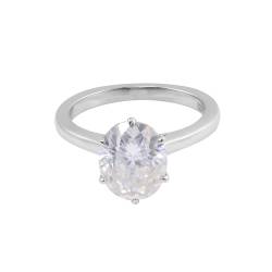 Eheringe Lesben, Moissanite Ring Women's Platin Pt950 Größe 66 (21.0) 2 Moissanit 2Ct Ovalschliff Weiß Npassbar Für Valentinstag von Wycian