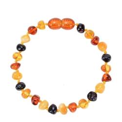 Wycian Armbänder für Herren Orange, Bernstein Armband Perlen Kristall Unregelmäßige Perlen 17cm 1er Naturstein für Muttertag von Wycian