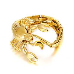 Wycian Armband Gold Damen, Edelstahl Armband Herren Stilvolle Schlichtheit Lang 21cm Kettenarmband für Jubiläum Geburtstag von Wycian