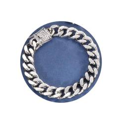 Wycian Armband Silber Männer, Armband Drachen Edelstahl Drachenbart mit Eingelegtem Zirkon Breit 12mm Lang 21.5cm von Wycian