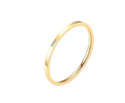 Wycian Damenring, Ring 18K Gold Größe 57 (18.1) Diamant Rundschliff Weiß Npassbar Für Hochzeit Eheringe Ohne Nickel von Wycian