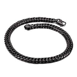 Wycian Halskette Schwarz Frauen, Herren Halskette 55cm Edelstahl Persönlichkeit Mode Ketten Halskette für Jubiläums Geburtstag von Wycian