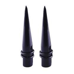 Wycian Ohr Tunnel Hänger, Tunnel 16mm Schwarz 5/8 Inch Anhänger Acryl Schwarz Glatter Kegel für Jahrestag 2Er Schmuck Geschenk von Wycian