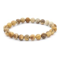 Wycian Pärchen Armband, Bracelet Yellow Perlen Sandstein Kristall Mode Elegante Perlen 8mm 1er Naturstein für Neujahr von Wycian