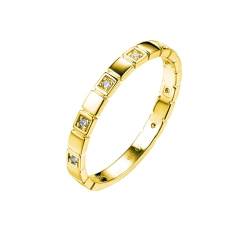 Wycian Partnerring Herren, Eheringe 18 Karat Gold Größe 61 (19.4) Diamant Rundschliff Weiß Personalisiert Für Abschluss Ring Damen Vintage von Wycian
