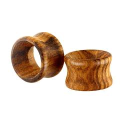 Wycian Plugs Ohr, Holz Tunnel 18MM Hölzerner Reifen Holz 2STCK 11/16 Inch Holz Tunnel Piercing für Männer Frauen von Wycian