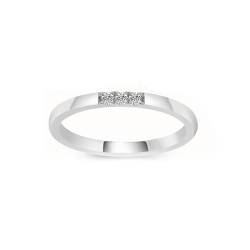 Wycian Promise Ring Personalisiert, Eheringe Weißsgold 9K Größe 60 (19.1) Moissanit Rundschliff Weiß Npassbar Für Hochzeit von Wycian