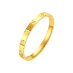 Wycian Ring Mit Gravur Für Frauen, Eheringe 18K Gelbgold Herz Größe 49 (15.6) Personalisiert Für Jahrestag Verlobungsring Damen Infinity von Wycian