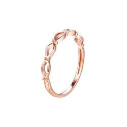 Wycian Ringe Damen Elegant, Frauen Ring Rose Gold 18K 1.4Mm Größe 54 (17.2) Personalisiert Für Geburtstag Trauringe Frauen von Wycian