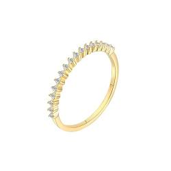 Wycian Verlobungsring Damen Boho, Ring 18K Gelbgold Größe 52 (16.6) Moissanit Rundschliff Weiß Gravur Für Muttertag Ehering Damen von Wycian