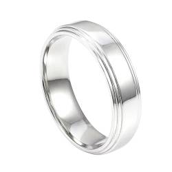 Wycian Verlobungsring Unisex, Ring Platin Herren Pt950 Größe 63 (20.1) Personalisiert Für Abschluss Eheringe Nordisch von Wycian