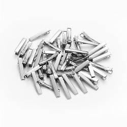 Wynameleri 42mm Stern Haarspange Silber sichere Haarspangen Griffe für kurze Haare, 1,65" Mini-Metall-Haarspangen, flache Metall-Haarnadeln von Wynameleri