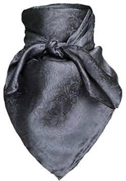 Wyoming Traders XL 107,7 cm Jacquard Charcoal Wild Rag Silk Scarf, Dunkelgrau, 107 cm von Wyoming Traders