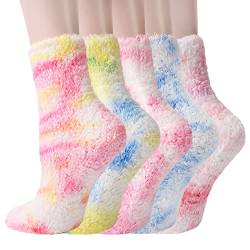 HapiLeap WYTartist Pantoffel Socken für Damen Lustiges Tier Design Mikrofaser Fuzzy Winter Socken Startseite Socken für Frauen Mädchen 5 Paare von Wytartist
