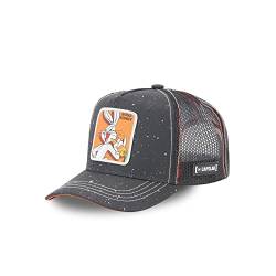 Cap Herren Looney Tunes, Tracker Kappe Herren, Bugs Bunny, Ultraweich, Schwarz, Einheitsgröße von [ X ] CAPSLAB