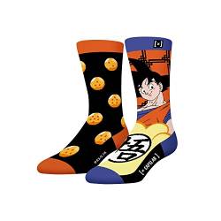 Sportsocken Herren Dragon Ball Z, Socken Herren, Goku, Atmungsaktiv, Orange/Schwarz, 43/46 von [ X ] Capslab