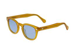 XLAB 8004 Sonnenbrille im Moscot-Stil, Unisex, 48mm, Gelb/Himmelblau von X-LAB