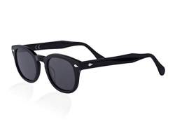 XLAB 8004 Sonnenbrille im Moscot-Stil, Unisex, 48mm, Schwarz/rauch von X-LAB
