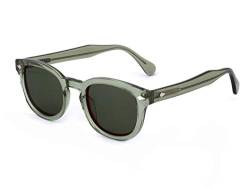 XLAB 8004 Sonnenbrille im Moscot-Stil, Unisex, 50mm, Grün/grüng15 von X-LAB