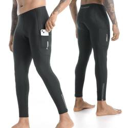 X-TIGER Fahrradhose Herren Lang Für Herbst mit 5D Sitzpolster,Radlerhose Herren Lang Atmungsaktive Schnelltrocknende Radhose mit 3 Taschen von X-TIGER