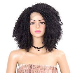 Kurze Lockige Haarperücke Im Afrikanischen Stil, Damenperücke Ist Sehr Geeignet Für Dunkle Hauttypen Aus Synthetischem Haar, Die Hitzebeständigkeit Beträgt 150% Dichte, Geeignet Für Natürliche Locki von XAoSCd