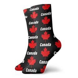 XCNGG Canada Maple Leaf Athletic Crew Socken, lässige Arbeitssocke, Wandern, mit Feuchtigkeitstransport, dick, warm von XCNGG
