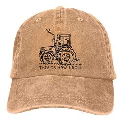 XCNGG Männer 's/Frauen' s So Rolle ich lustige Farmer oder Farming Traktor Denim Jeanet Baseball Cap Verstellbare Trucker Cap von XCNGG