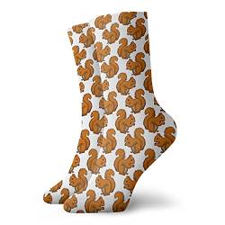 XCNGG Süße Eichhörnchen-Socken, weich, zum Laufen, Wandern, Arbeitssocken, bequem, atmungsaktiv, lässig für Männer und Frauen von XCNGG