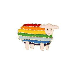 Regenbogen Brosche Metall Emaille Pin Abzeichen Liebe Herz Flaggen Schaf Brosche Revers Pin Bag Rucksack Hut Denim Zubehör Männer Frauen Schmuck von XCSM