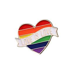 Regenbogen Brosche Metall Emaille Pin Abzeichen Liebe Herz Flaggen Schaf Brosche Revers Pin Bag Rucksack Hut Denim Zubehör Männer Frauen Schmuck von XCSM