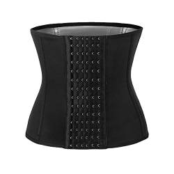 Sport Unterbrust Korsett Shapewear verstellbar Taillenmieder Damen Waist Trainer Cincher Gürtel Korsett (Schwarz, XXL) von XDSP