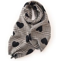 XDeer Modeschal Damen Schal,kuschelweich Karo,Winter Schal Poncho Qualität, Damen Halstuch Geschenk für Frauen Herzform Druck von XDeer