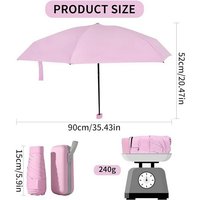 XDeer Taschenregenschirm Taschenschirm Regenschirm 6 Rippen UV Schutz Ultraleicht, Faltbar Mini Regenschirm Taschenregenschirm Sturmfest Klein von XDeer