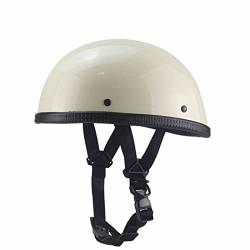 Retro Motorrad Halbhelme Jet-Helm DOT/ECE Zertifizierung mit Schutzbrille Halbschale Scooter Helm für Männer und Frauen Vier Jahreszeiten 2,L=59-60cm von XELLOM
