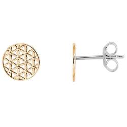 XENOX Ohrringe XS2911G Damen Ohrstecker Lebensblume Symbolic Power Sterling-Silber 925 Gold von XENOX