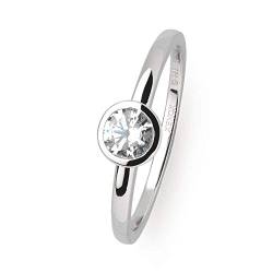 XENOX XS7279-54 Damen Ring Silver Circle Sterling-Silber 925 Silber Weiß Zirkonia 17,2 mm Größe 54 von Xenox