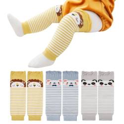 XEPST Packung mit 3 Kleinkind Baby Beinwärmer, niedliches Tiermuster Unisex Beinwärmer Kniestrümpfe Baby Knieschützer Beinärmel Leggings für Babykinder Kleinkinder Jungen 0-3 Jahre, Einheitsgröße von XEPST