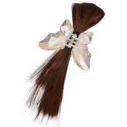 Auffälliges Haar-Accessoire, zarte Schmetterlings-Haarspange mit Federball-Detail, für Cosplay und den täglichen Gebrauch, einzigartige Haarspange von XEYYHAS