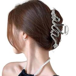 Harajuku Mädchen-Haarklammer zum Fotografieren, Pferdeschwanz-Haarklammer mit Drachen-Haarklammer für Damen, Teenager, Pferdeschwanz, kleine Haarklammer für Damen, dickes Haar, rutschfestes Haar von XEYYHAS