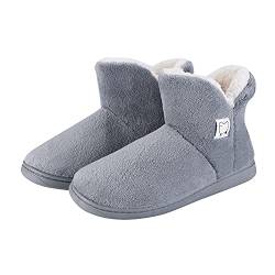 Winterhausschuhe Verdickt Hausstiefel Warm Weich Hausschuhe Winter Flacheschuhe Kuschelig Pantoffeln Atmungsaktiv rutschfest Slippers Gefüttert Plüsch Baumwollschuhe Erwachsene Damen Mädchen von XGOPTS