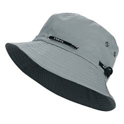 XGOPTS Fischerhut Sommer Unisex Sonnenschutz Anglerhut Sommerhut UV-Schutz Outdoor Abnehmbar Bucket Hat Damen Große Krempe Eimerhut Verstellbar Urlaub Atmungsaktiv Schlapphut Modisch von XGOPTS