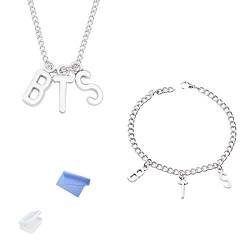 XHBTS Halskette Bangtan Boys Army B.T.S. Anhänger und Armband mit Mini-Stoff und Mini-Box von XHBTS