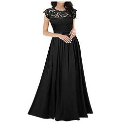 Abendkleider Elegant Für Hochzeit Lang Spitze Brautjungfernkleider Kleid Damen Elegant Ärmellos Einfarbig Cocktailkleid Damen A Linie Luftig Festliche Kleider Für Damen Schöne Hochzeitskleid von XIADUOBAAN