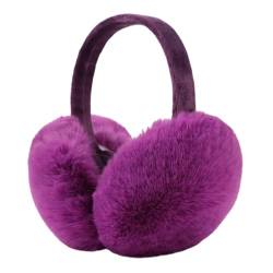 XIAOHAWANG Warme Winter Ohrenschützer für Frauen Flauschige Ohrwärmer Faltbare Outdoor Erwachsene Ohrenschützer, deep purple, One size von XIAOHAWANG