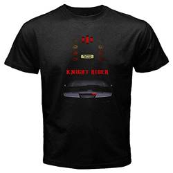 XIAOLING KITT Knight Rider Classic Retro TV Series KARR Herren Damen T-Shirt 100% Baumwolle Schwarz, Farbe07, L von XIAOLING