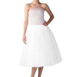 Tüllrock Damen Karneval Tüllrock Damen Tüllrock Damen Karneval Lang Minirock Petticoat Unterrock Tütü Damen Ballettrock Hosenrock Tanzkleid Party Tüllrock Tutu Tüll Rock Faltenrock (H-3, One Size) von XIAOTUZ